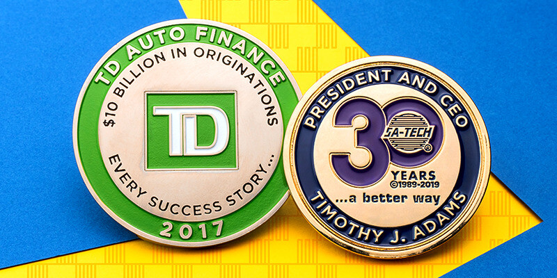 Employee recognition coin awards